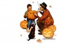 ghostly gourds Norman Rockwell